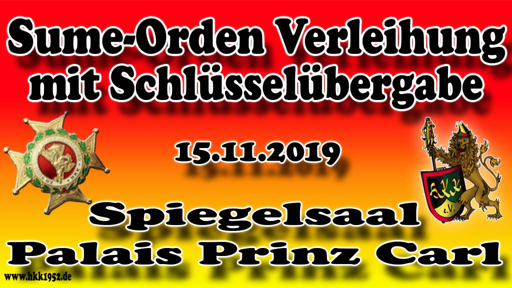 Sume-Orden Verleihung des Heidelberger Karneval Komitee ( HKK ) im Palais Prinz Carl